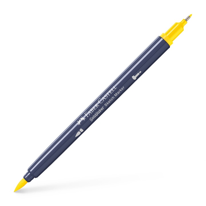 Маркер за скициране с 2 глави, кадмиево жълто 107 Goldfaber Faber-Castell