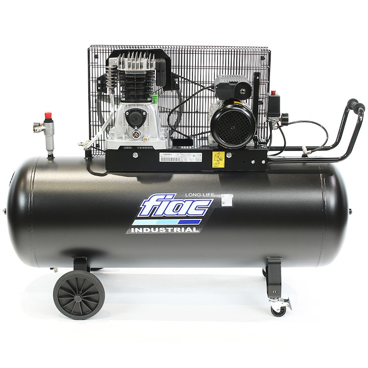 Compresor monofazat industrial, monofazat, butelie 200l, debit 410l/min, FIAC AB200-415MC-LongLife