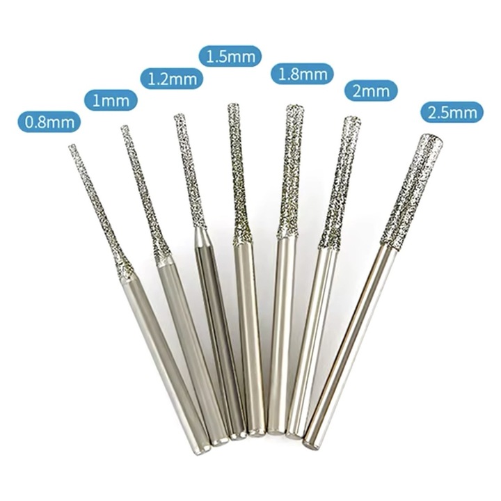 Set 7 mini freze brazate grosimi 0.8/1/1.2/1.5/1.8/2/2.5 mm, Top Ceramic 79586