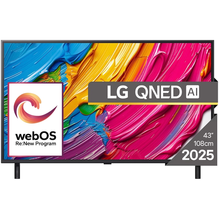 Телевизор LG QNED 43QNED80A3A, 43"(108см), Smart, 4K Ultra HD, Клас G (Модел 2025)