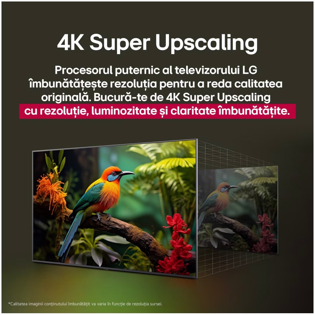 Televizor LG QNED 75QNED80A3A, 189 cm, Smart, 4K Ultra HD, Clasa D (Model 2025)