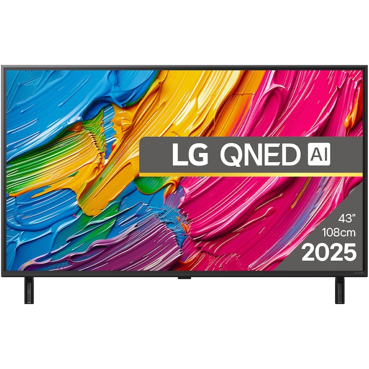 LG 43QNED80A3A QNED televízió, 108cm, Smart, 4K Ultra HD, G energiaosztály (2025-ös modell)