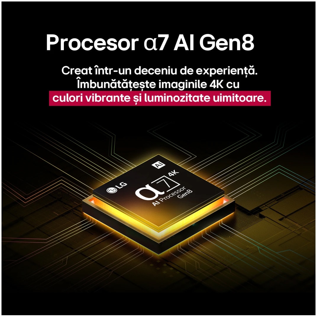 Televizor LG QNED 75QNED80A3A, 189 cm, Smart, 4K Ultra HD, Clasa D (Model 2025)