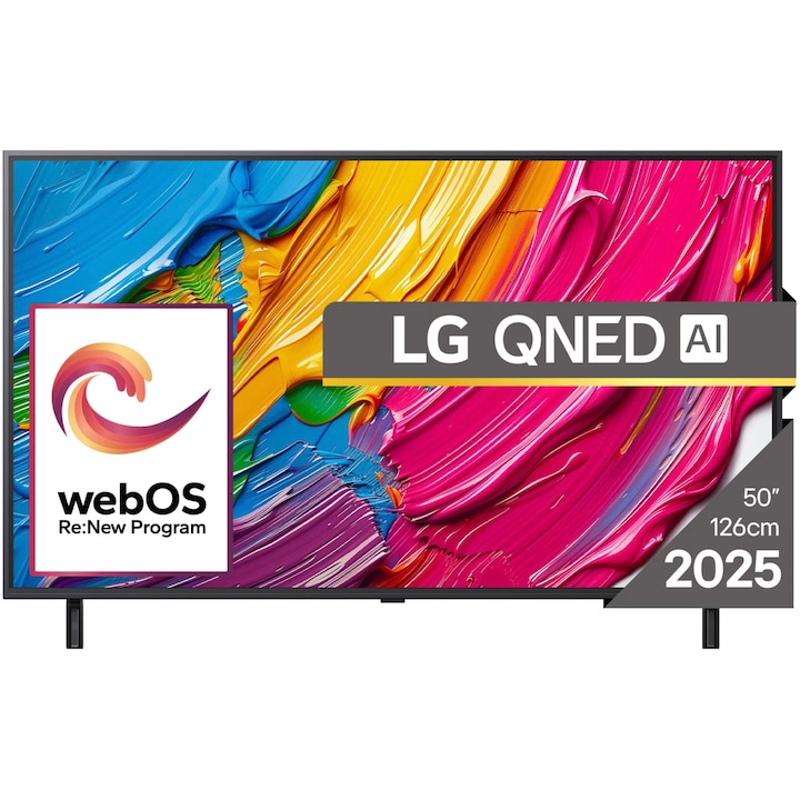 Телевизор LG QNED 50QNED80A3A, 50"(126 см), Smart, 4K Ultra HD, Клас F (Модел 2025)