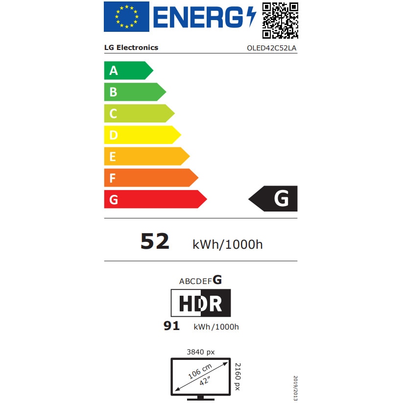 Televizor LG OLED evo 42C52LA, 105 cm, Smart, 4K Ultra HD, 100 Hz, Clasa G (Model 2025)