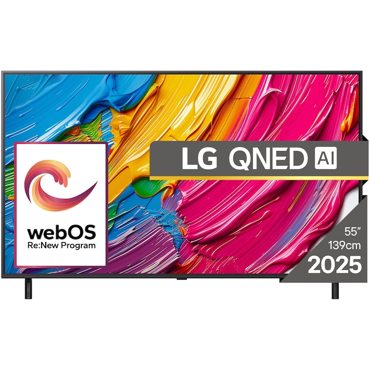 Телевизор LG QNED 55QNED80A3A, 55"(139 см), Smart, 4K Ultra HD, Клас E (Модел 2025)