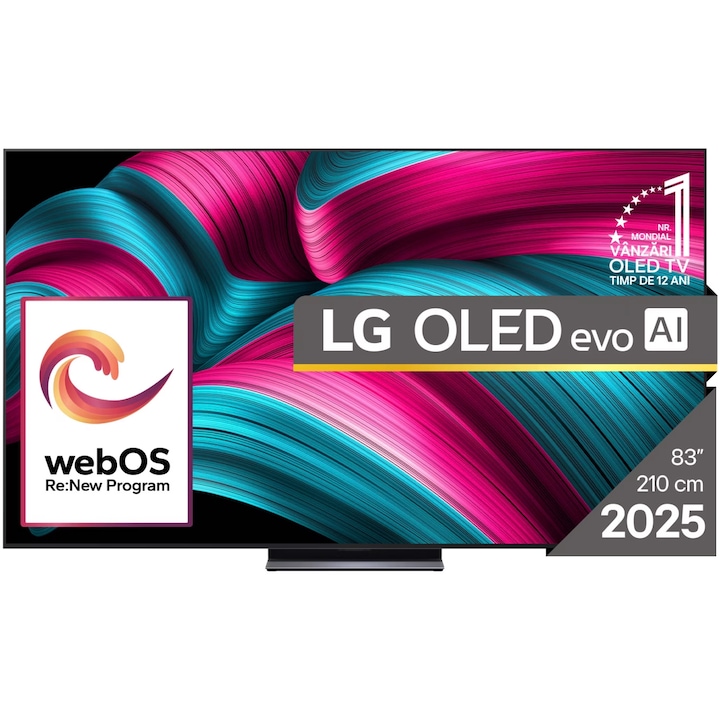 Televizor LG OLED evo 83C51LA, 210 cm, Smart, 4K Ultra HD, 100 Hz, Clasa F (Model 2025)
