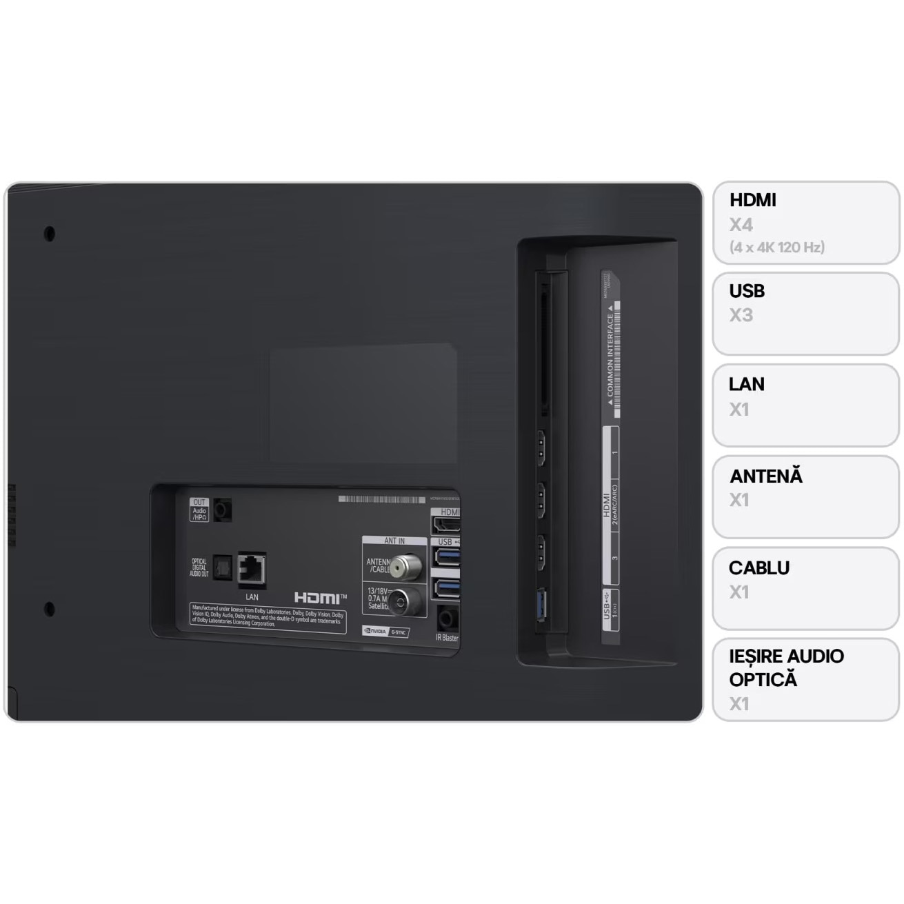 Televizor LG OLED evo 48G53LS, 121 cm, Smart, 4K Ultra HD, 100 Hz, Clasa F (Model 2025)