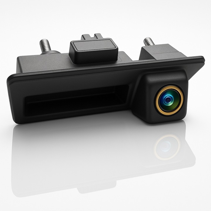 Camera De Marsarier AutoREY® Dedicata Pentru Audi A3 A4 A5 Q3 Q5 Si VW Passat B6 B7 Golf 6 Tiguan Touran, Montaj In Maner Portbagaj, Unghi 170°, Rezistenta La Apa, Negru