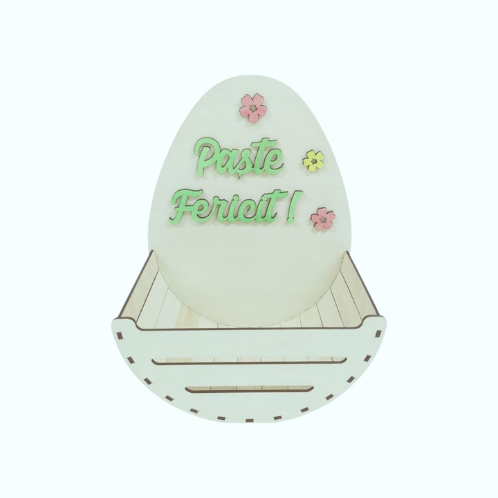Suport pentru oua de paste, lemn, multicolor, 25x16x33CM