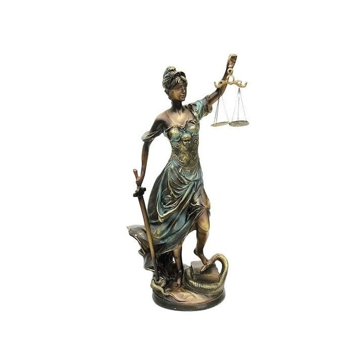 Statueta Zeita Justitiei Themis Pe Suport 50 x26 cm