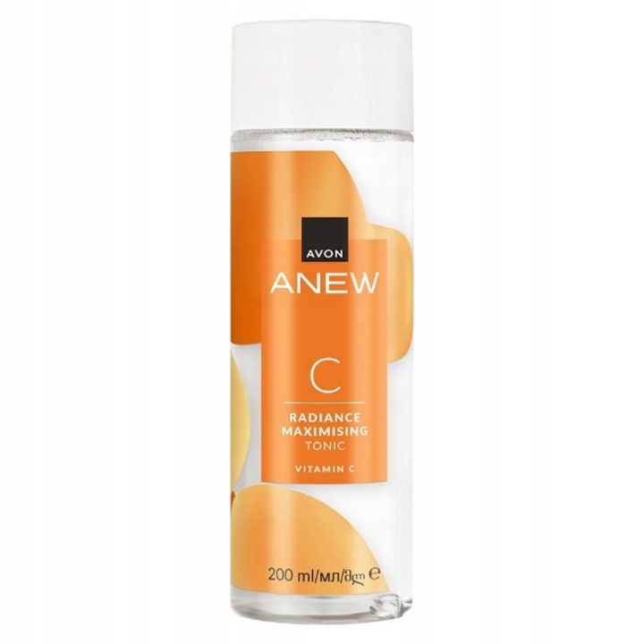 Toner iluminator pentru fata Avon Anew, 200 ml, cu vitamina C si acizi exfolianti
