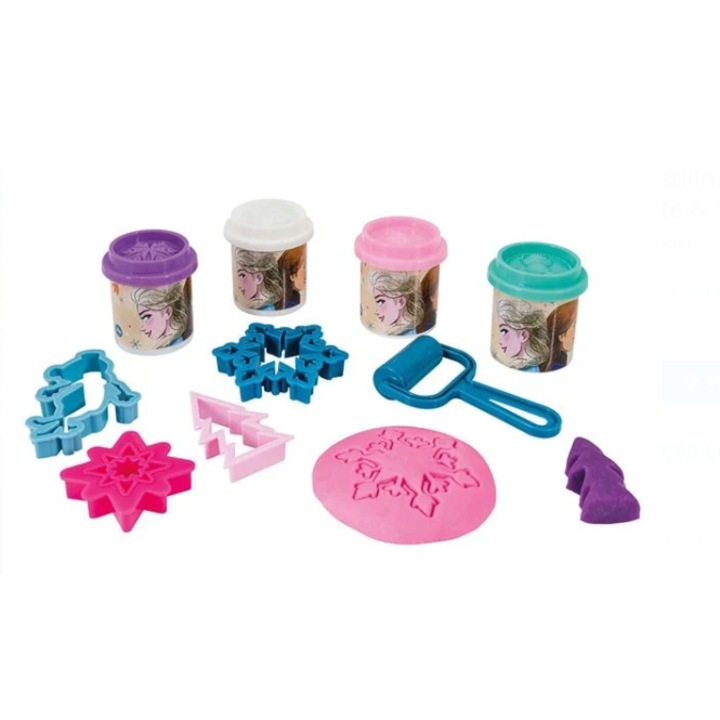 Plastilina Doh Disney Frozen Geanta cu 4 Recipiente & 5 Accesorii 200g - AS