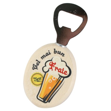 Desfăcător pentru sticle din inox și lemn, 5 x 12 cm
