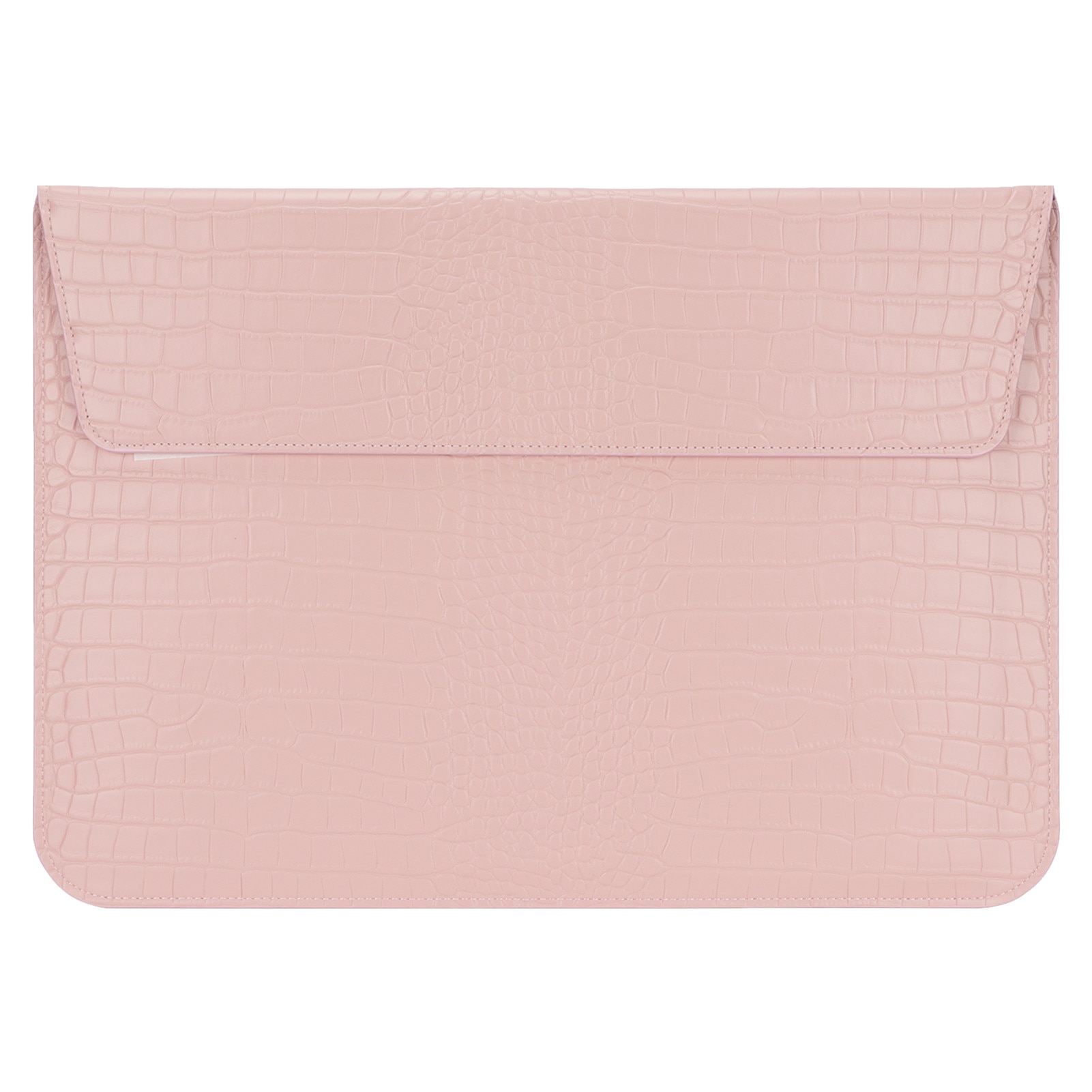 Husa laptop Herusi 39x28x1cm piele PU roz magnetica subtire impermeabila
