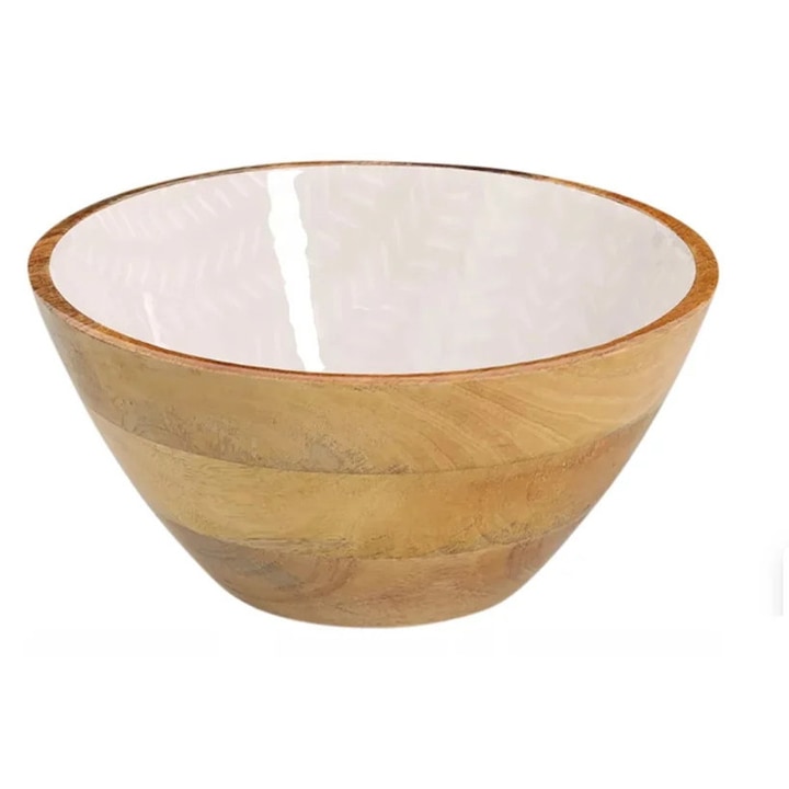 Zeller tál, mangófa, 25x13 cm, barna/bézs