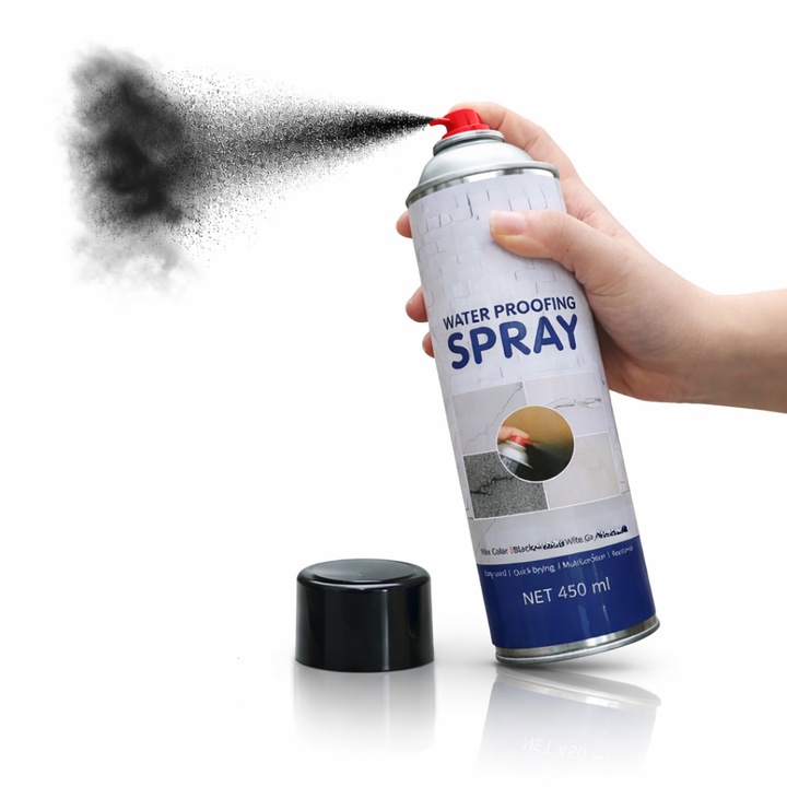 Spray Etansare Macvi® 450ml Hidroizolatie Rapida, Impermeabilizare Crapaturi, Protectie de Lunga Durata, Negru