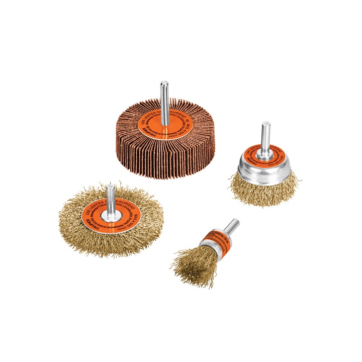 Set de perii de sarma pentru bormasina 4buc/set, Truper