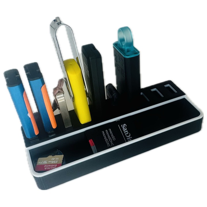 Organizator USB Model Dudi, Negru