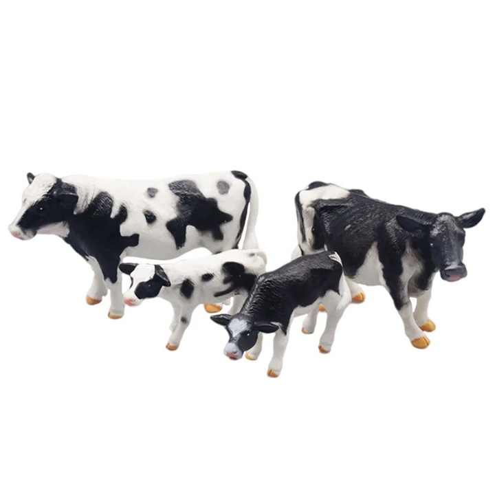 Figurina vaca Fokelyi negru 13x7.5x4cm decor jucarie