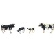 Figurina vaca Fokelyi negru 13x7.5x4cm decor jucarie