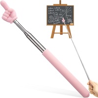 Pointer Extensibil UPGRADAT - 21-68cm - Ideal Aratator pentru Scoala, Birou, Prezentari si Invatare Interactiva, Roz