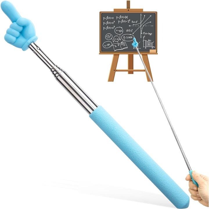 Показалка - 21-68 см - Синя - Идеална за училище, офис, презентации и интерактивно обучение