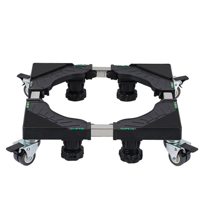 Baza mobila reglabila pentru masina de spalat Taotigzu, uscator, frigider si mobilier, cu 8 roti blocabile si 8 picioare rezistente, suport solid imbunatatit, 40-65 cm, Accesoriu Rezidential Masina de spalat rufe