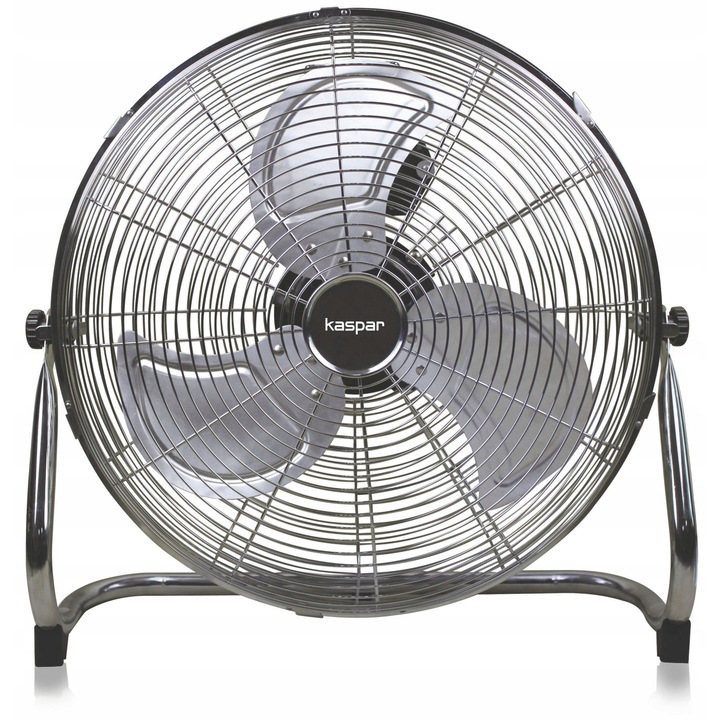 Вентилатор, Kaspar, Подов, Нива на регулиране: 3, 200 W, Метален, За вътрешен монтаж, Метален, Осцилация, 60 см x 60 см x 61 см, Диаметър 49 см, Хром