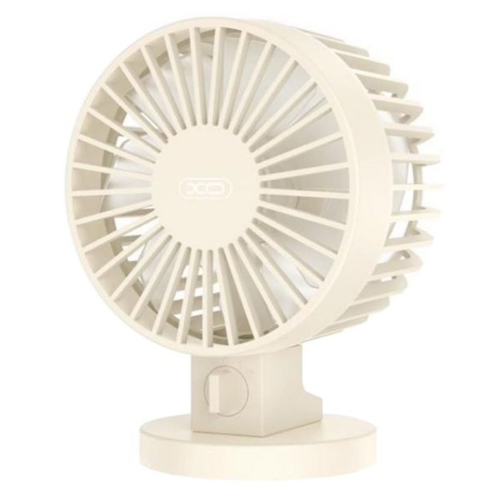 Безшумен настолен вентилатор, XO-MF82, двоен перка с 2 скорости, 200mAh, бежов
