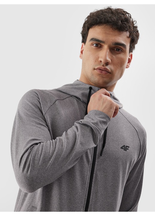 Ferfi 4F bluz, polieszter, szurke, Szürke
