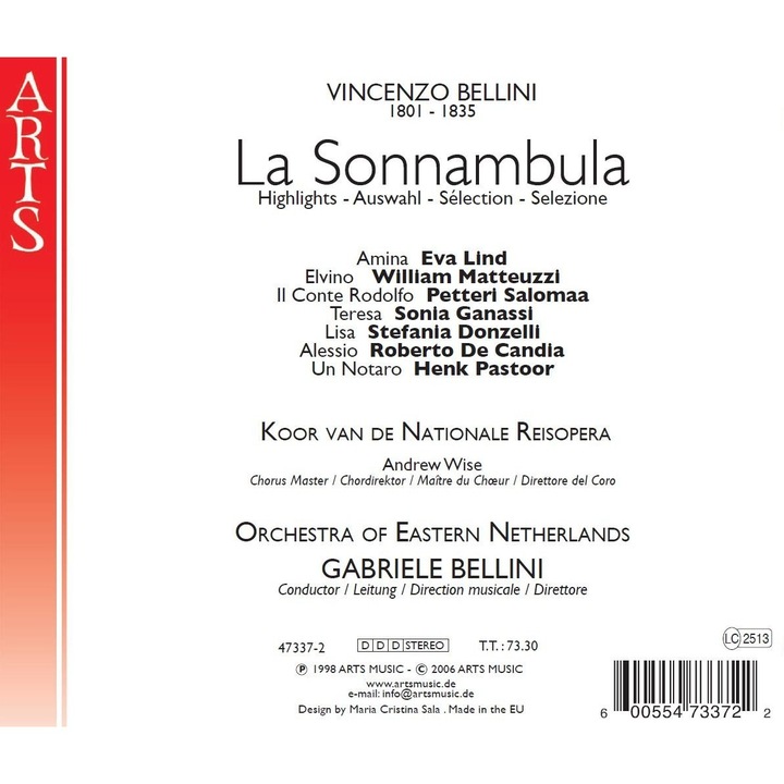 Vincenzo Bellini - La Sonnambula (Highlights) - CD