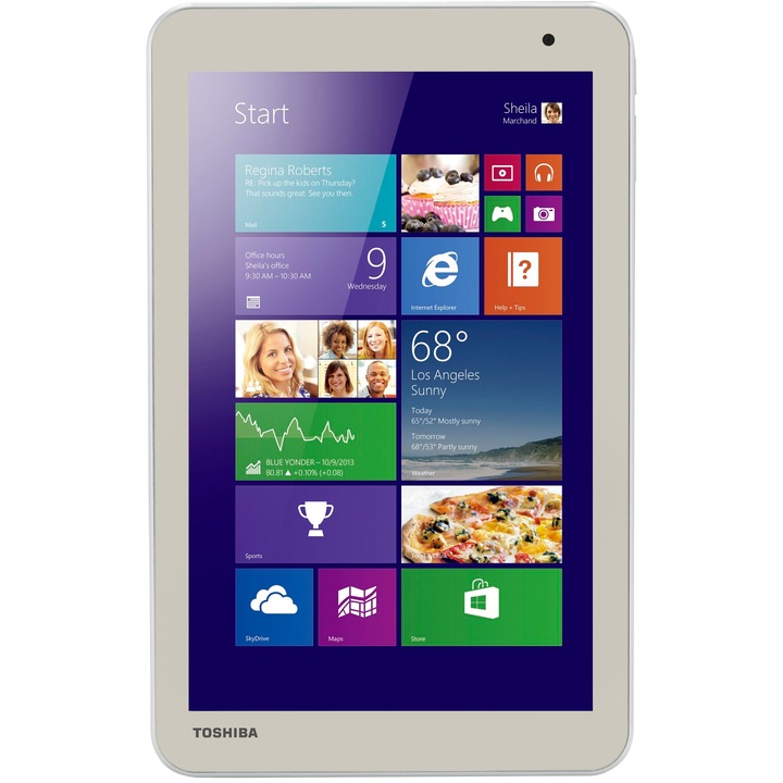Tableta Toshiba Encore 2 WT8-B-102 cu procesor Intel® Atom™ Z3735G 1.33GHz, 8", 1GB DDR 3, 32GB, Wi-Fi, Bluetooth, Microsoft Windows 8.1, Gold