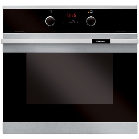 Cuptor incorporabil Hansa Fusion BOEI69573, Electric, 65 l, Autocuratare catalitica, Grill, Rotisor, Display, Clasa A, Inox/Negru