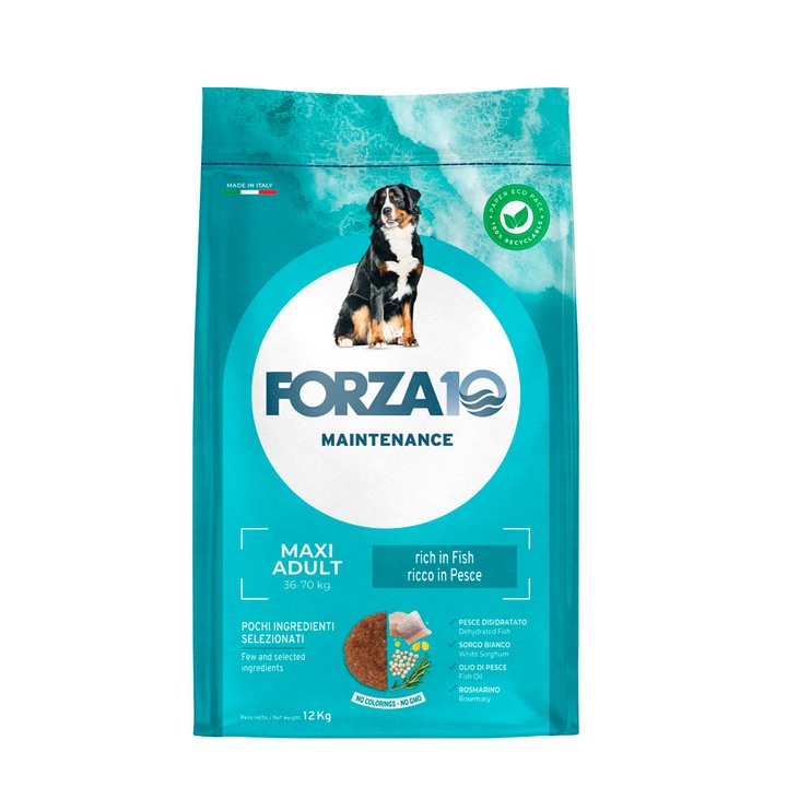 Hrana uscata pentru caini Forza 10, maxi adult, cu peste, 12 kg