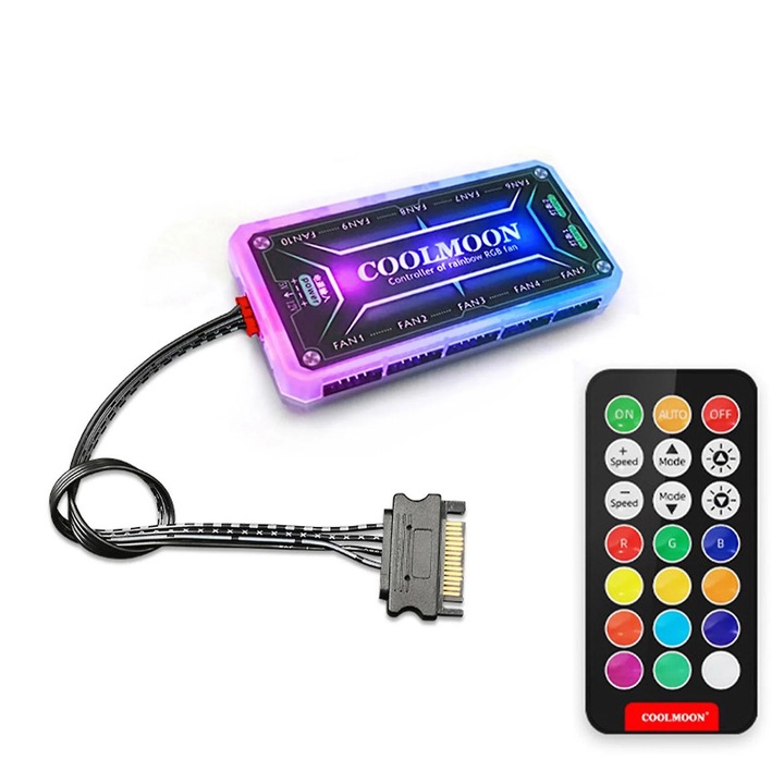 PC вентилатор 120 мм Magic Diamond ARGB PWM, RGB осветление, безшумна работа, 6Pin 5V