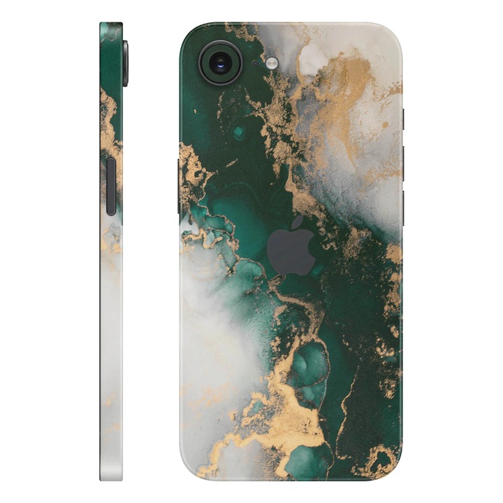 Протектор за екран за iPhone 16e, Signature Collection, кожен гръб със съединени страни, цвят Forest Mist