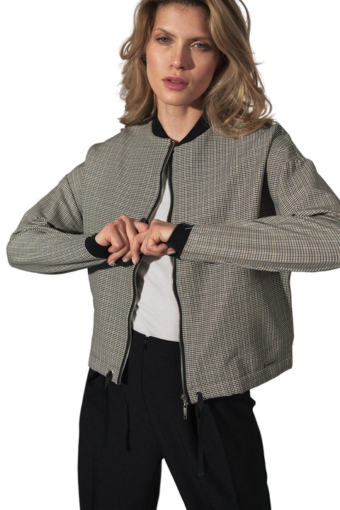Jacheta dama M733, Figl, Poliester/Viscoza, Gri