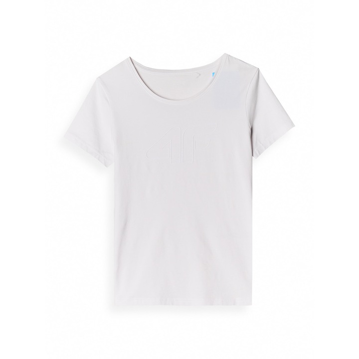 Tricou sport 4F, bumbac/elastan, alb, Alb