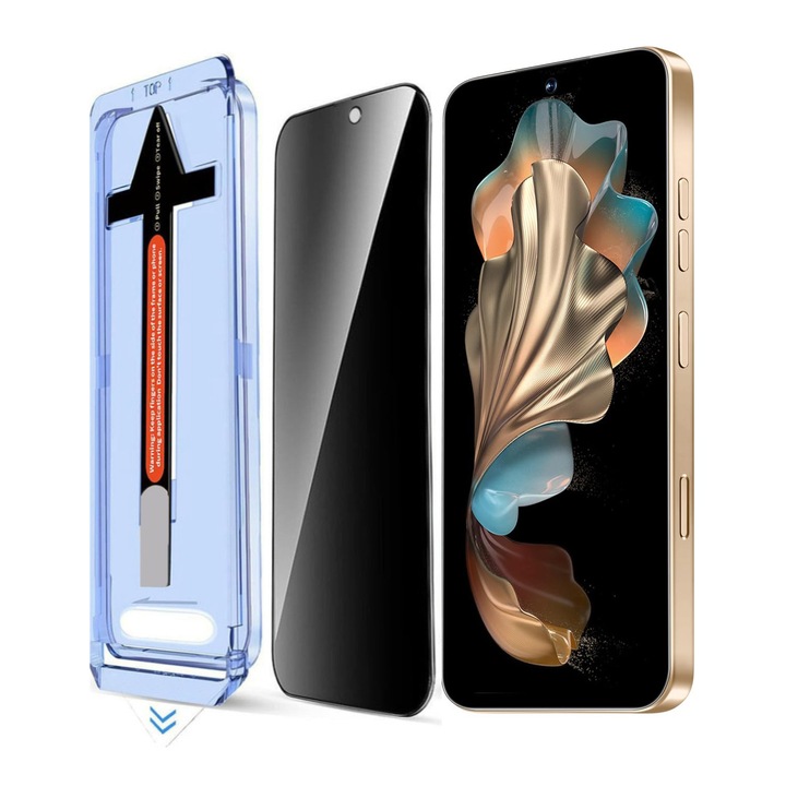 Протектор за екран за iPhone 16 promax, комплект за незабавно приложение и функция за автоматично отстраняване на прах, изработено от закалено стъкло 9H+, Super HD яснота, електронно олеофобно и анти-пръстови отпечатъци третиране