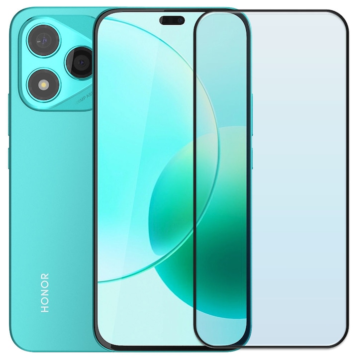 Folie din sticla securizata pentru Honor 400 Lite, HAMSTERBOX Glass Shield, Protectie completa ecran, Full face, Aplicare rapida, Case Friendly, Transparenta