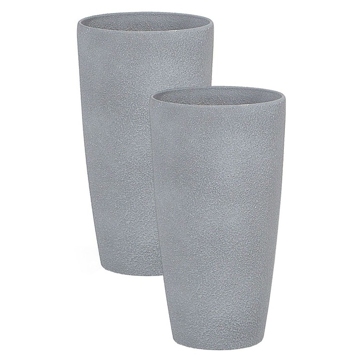 Set de 2 vase de praf din piatra gri ⌀ 23 cm Abdera