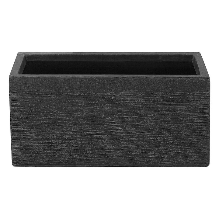 Ghiveci dreptunghiular negru pentru exterior 50 x 23 x 24 cm Myra