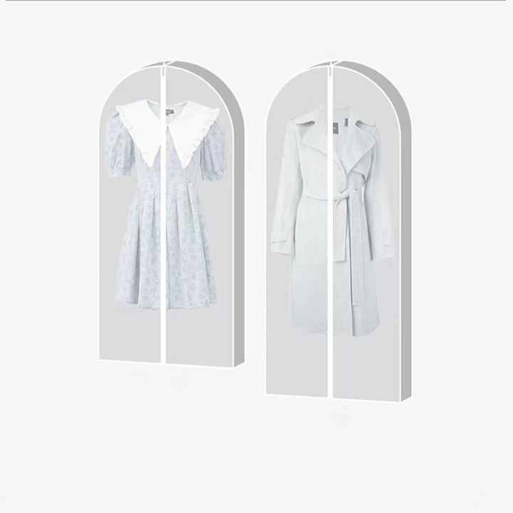 Set de 2 huse haine transparente, impermeabile, material eco-friendly, 60x130cm, 60x150cm