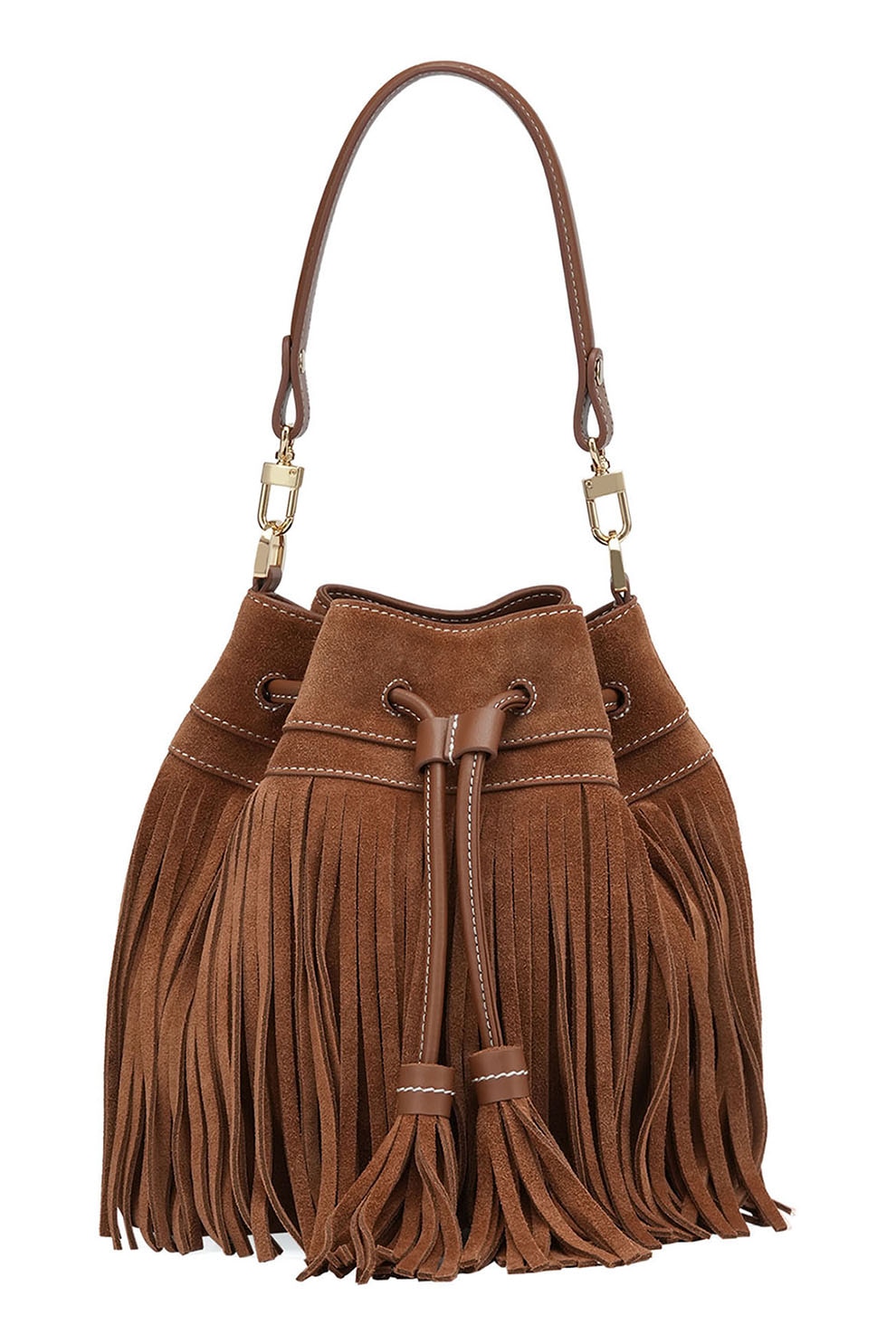 Potamy, Geanta de piele intoarsa cu bareta de umar si