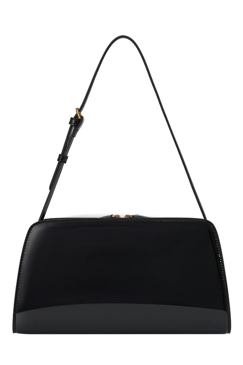 Potamy Premium, Geanta de piele cu bareta detasabila de umar, Negru