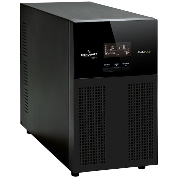 UPS, TECNOWARE, EXA PLUS 4500, 4500VA/3150W, технология Line Interactive Plus със синусоида, многофункционален LCD екран, AVR, 8 IEC C13 гнезда