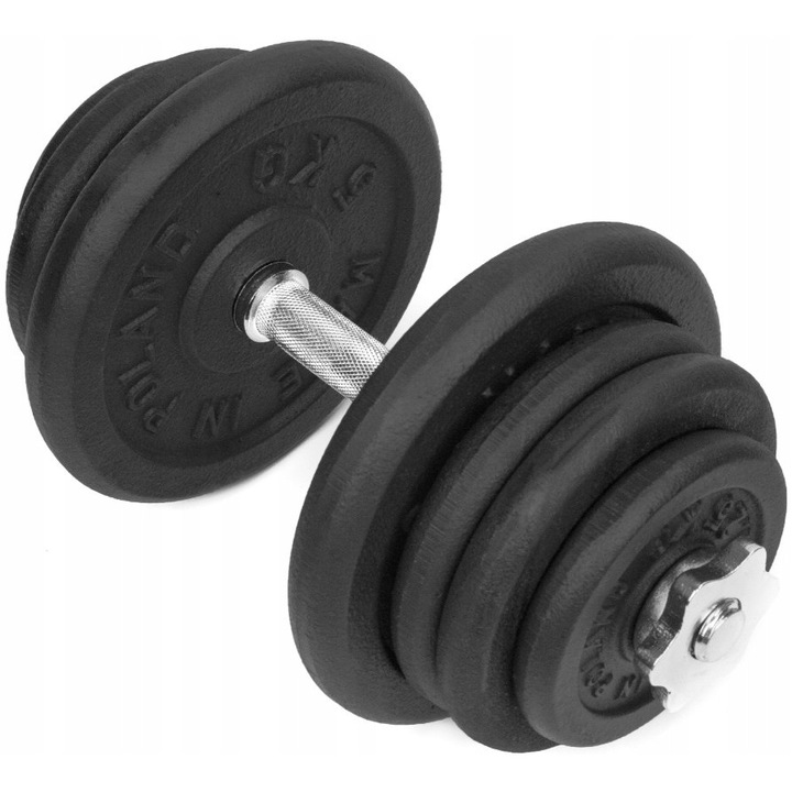 Set gantere reglabile Luka 25kg antiderapant metalic