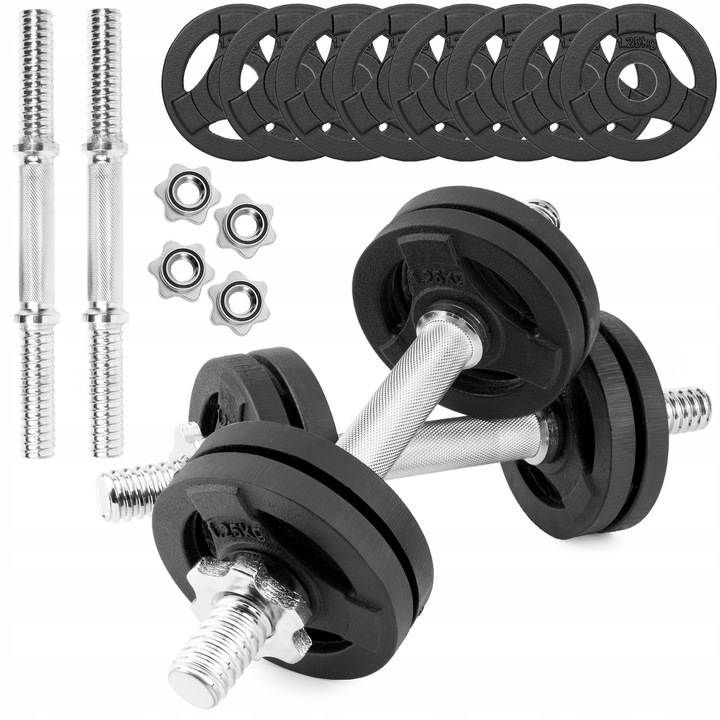 Set gantere reglabile Luka 15kg antiderapant, 36x26mm