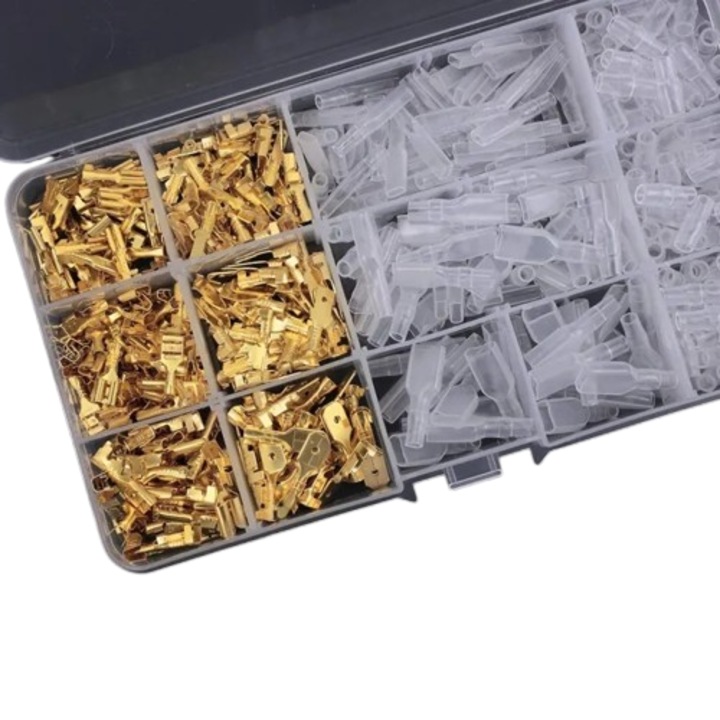 Kit conectori terminali cu mansoane izolante Pili-Paradise, 270 piese, 2.8/4.8/6.3mm